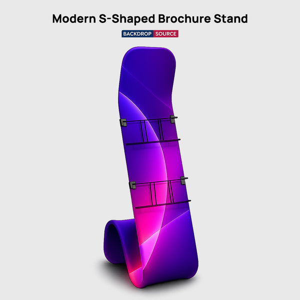 Modern S-Shaped Brochure Stand