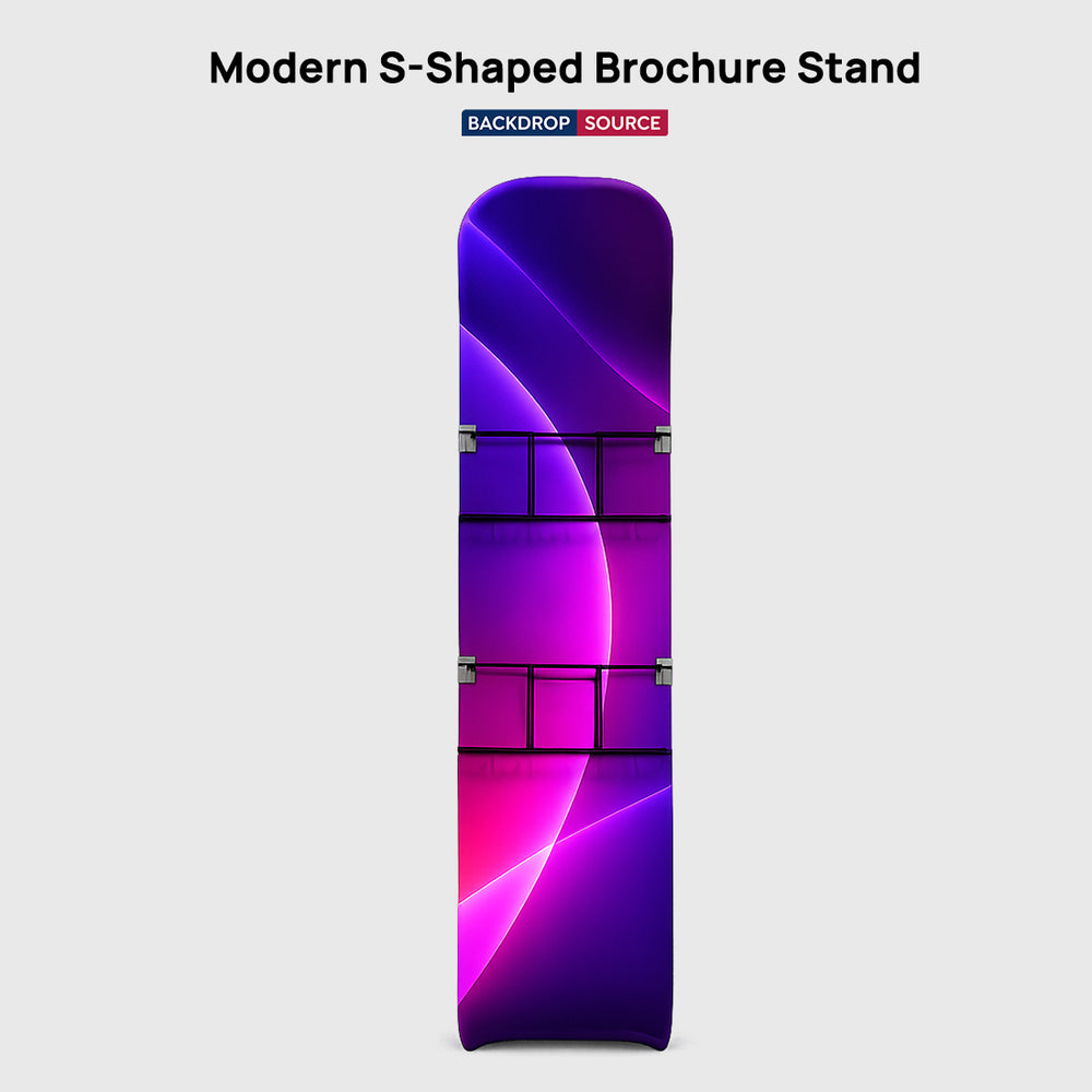 Modern S-Shaped Brochure Stand