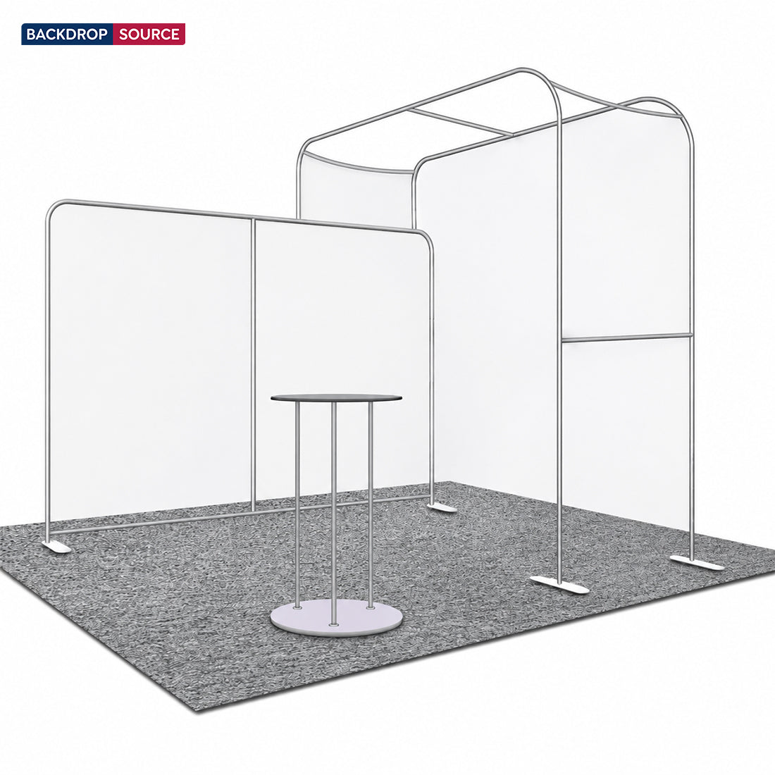 Kit espositivo modulare per TV ad arco L per stand larghi 3 m