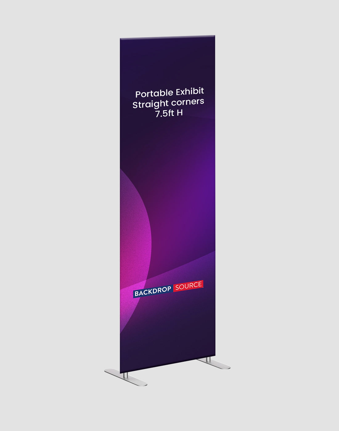 Portable Straight-Corner Fabric Exhibit Display
