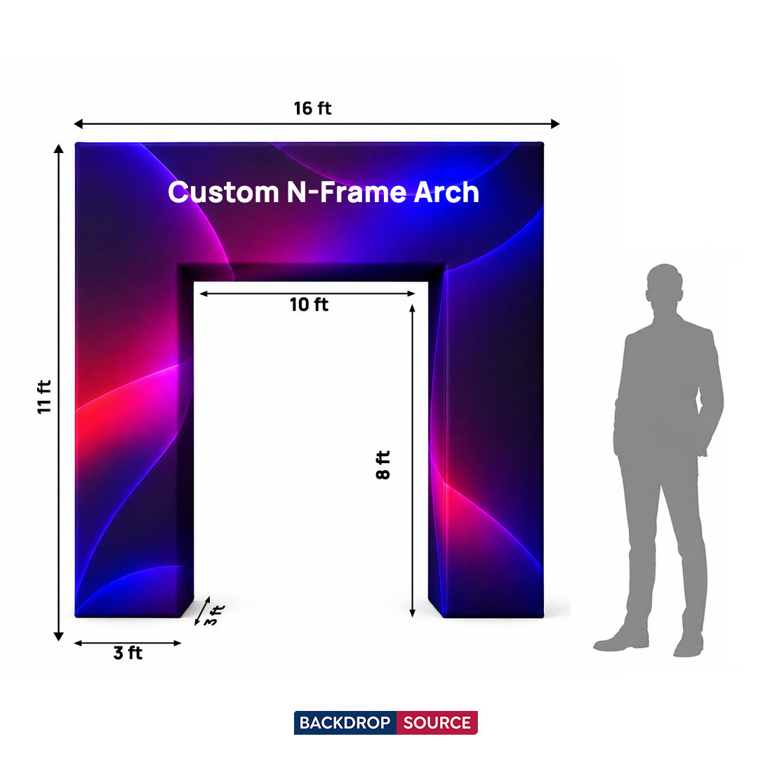 Arco para eventos con estructura en N personalizado