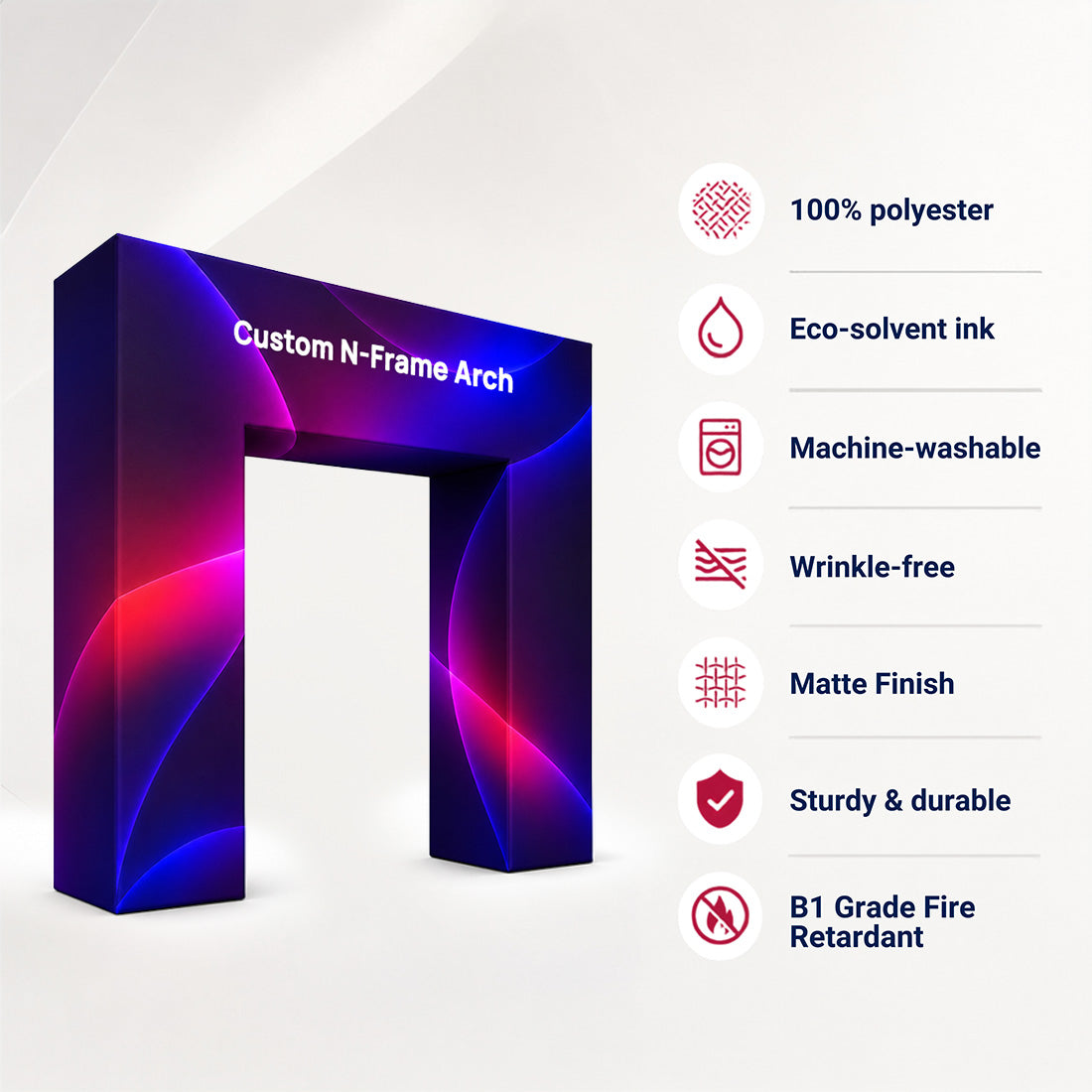 Arco para eventos con estructura en N personalizado