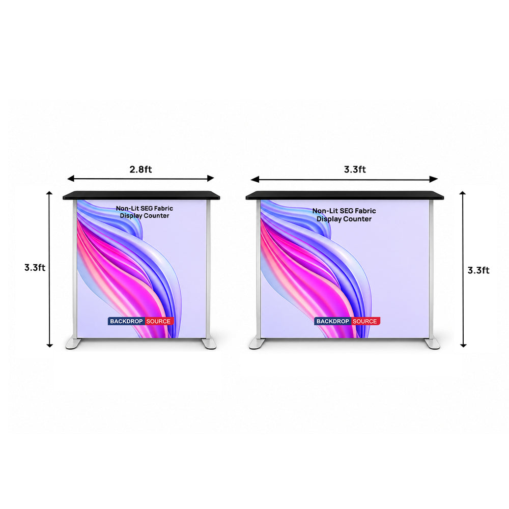 Non-Lit SEG Fabric Display Counter – 3.3ft Height