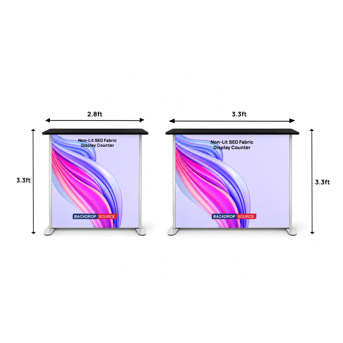Non-Lit SEG Fabric Display Counter – 3.3ft Height