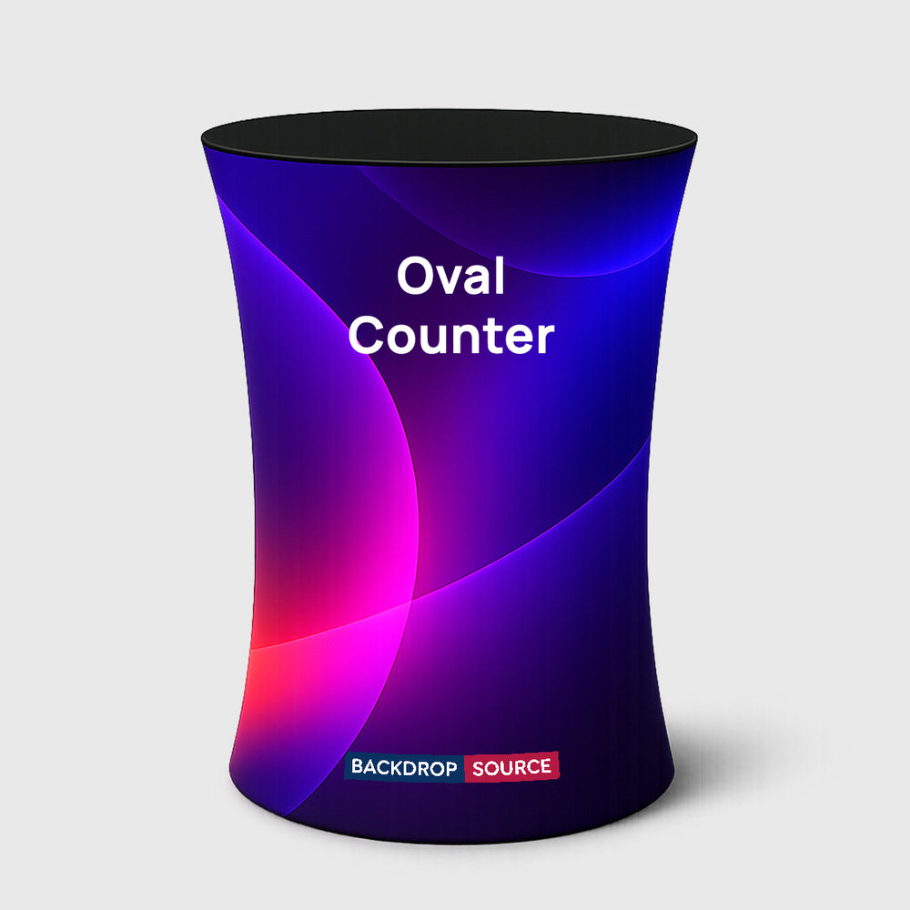 Oval Fabric Display Counter (For Podium & Booth Exhibitions)