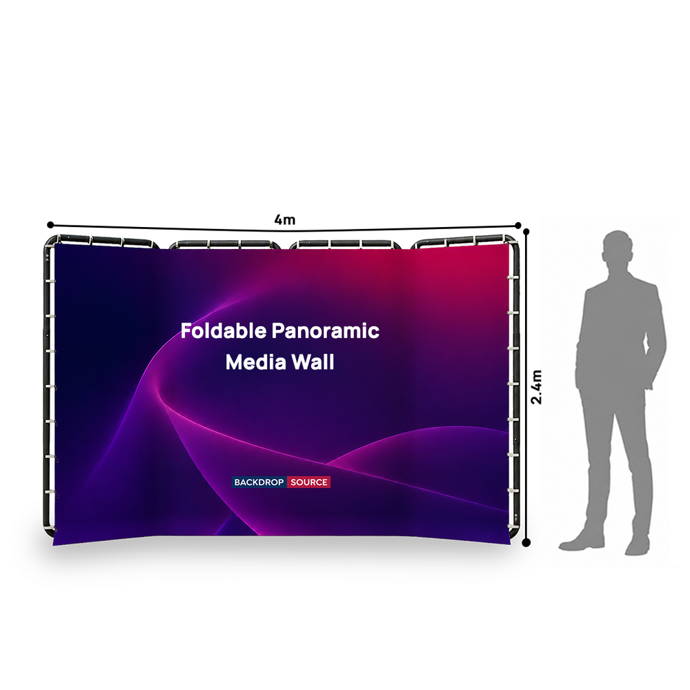 Parete multimediale pieghevole panoramica con design che cambia forma