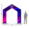 Display in tessuto ad arco a punta per eventi