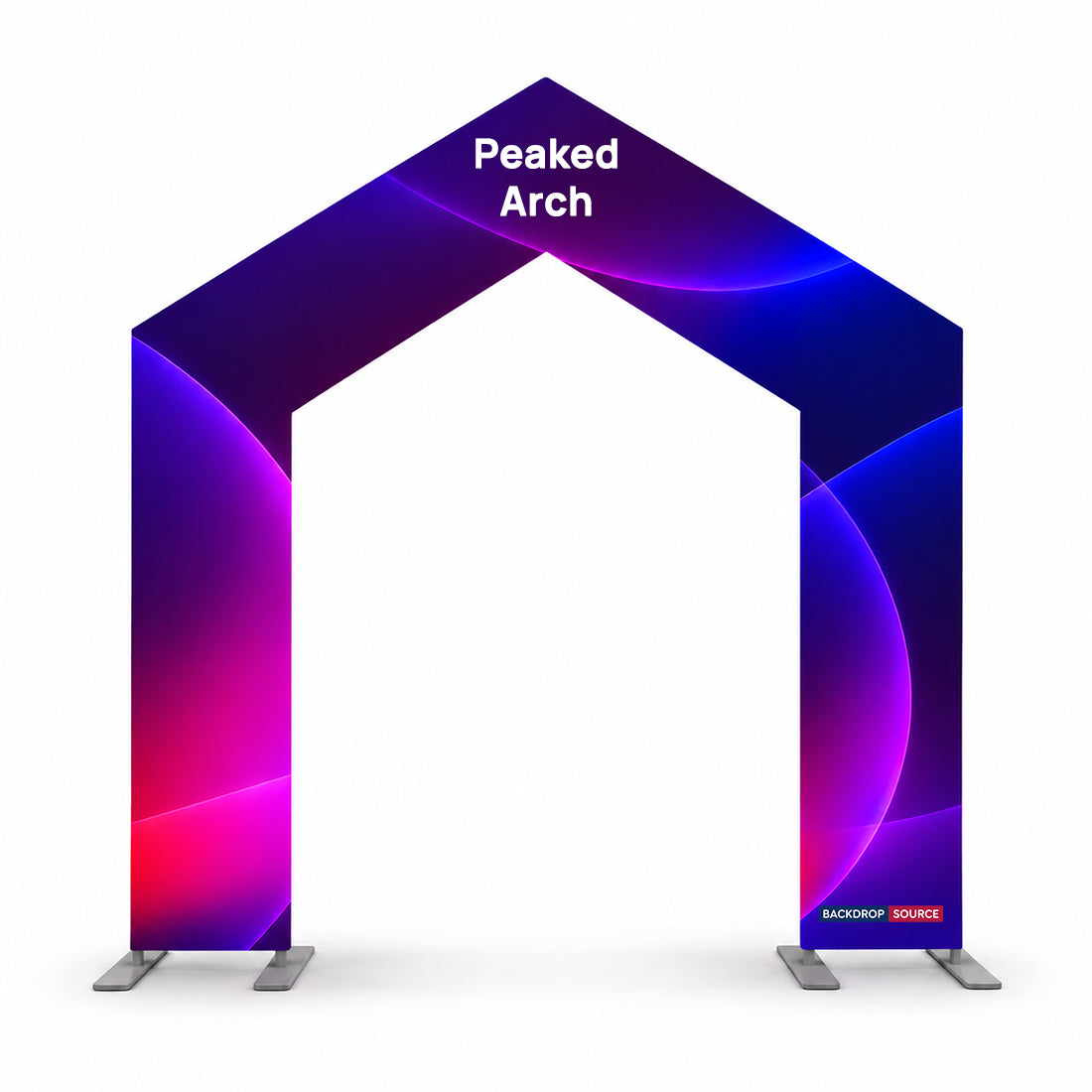 Peaked Arch Fabric Display for Events