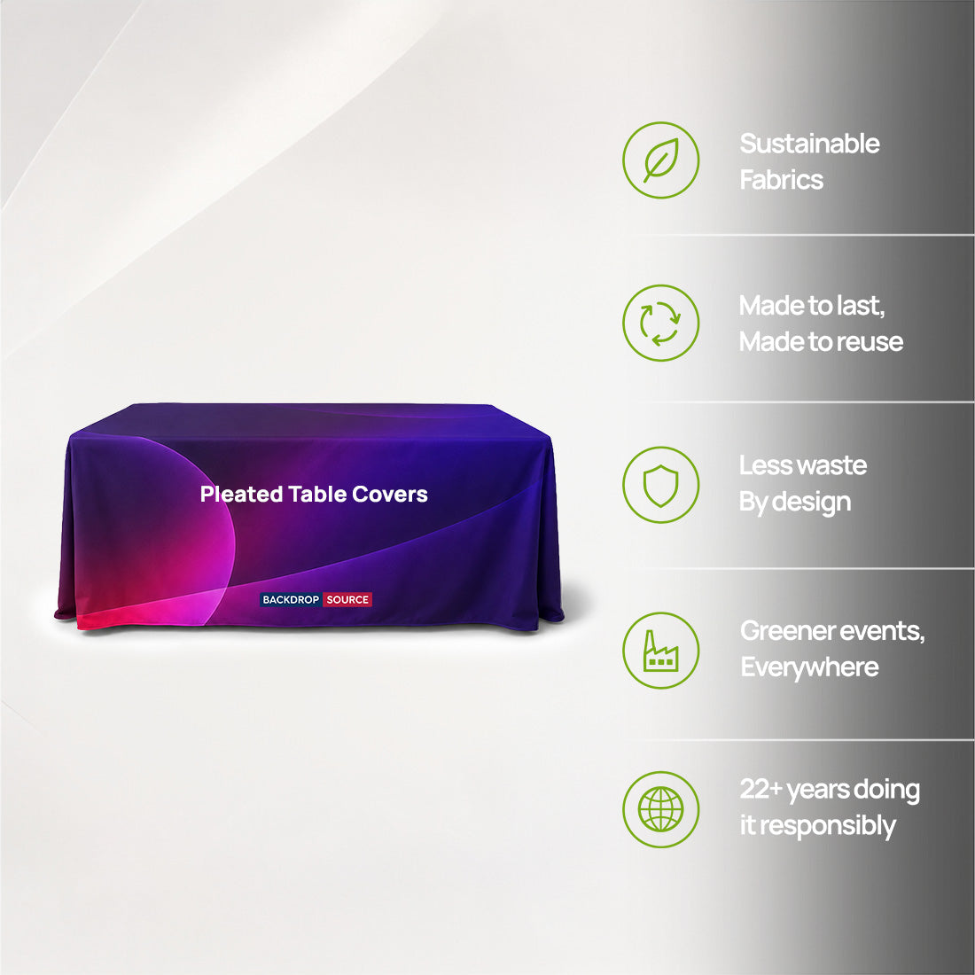 Copritavolo plissettato