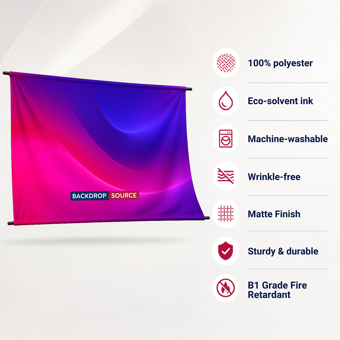 Poly Poplin Fabric Backdrop Printing