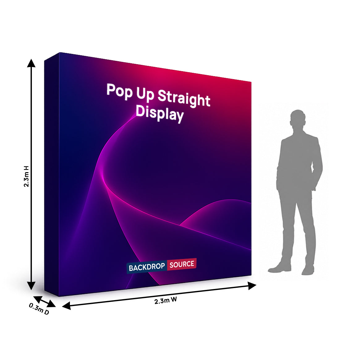 Portable Straight Fabric Pop-Up Wall