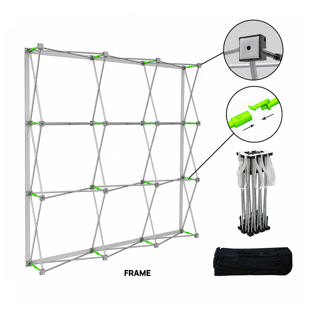 Parete multimediale in velcro dritto pop-up