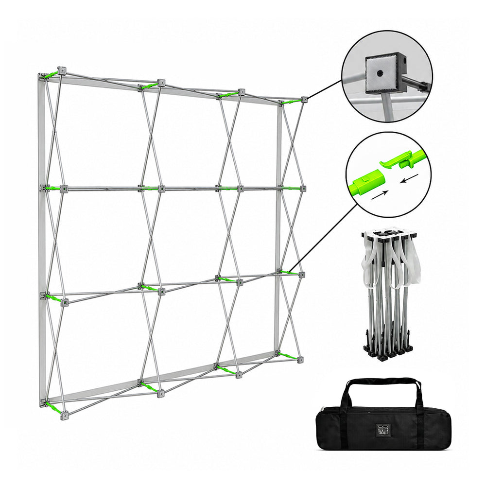 Portable Straight Fabric Pop-Up Wall