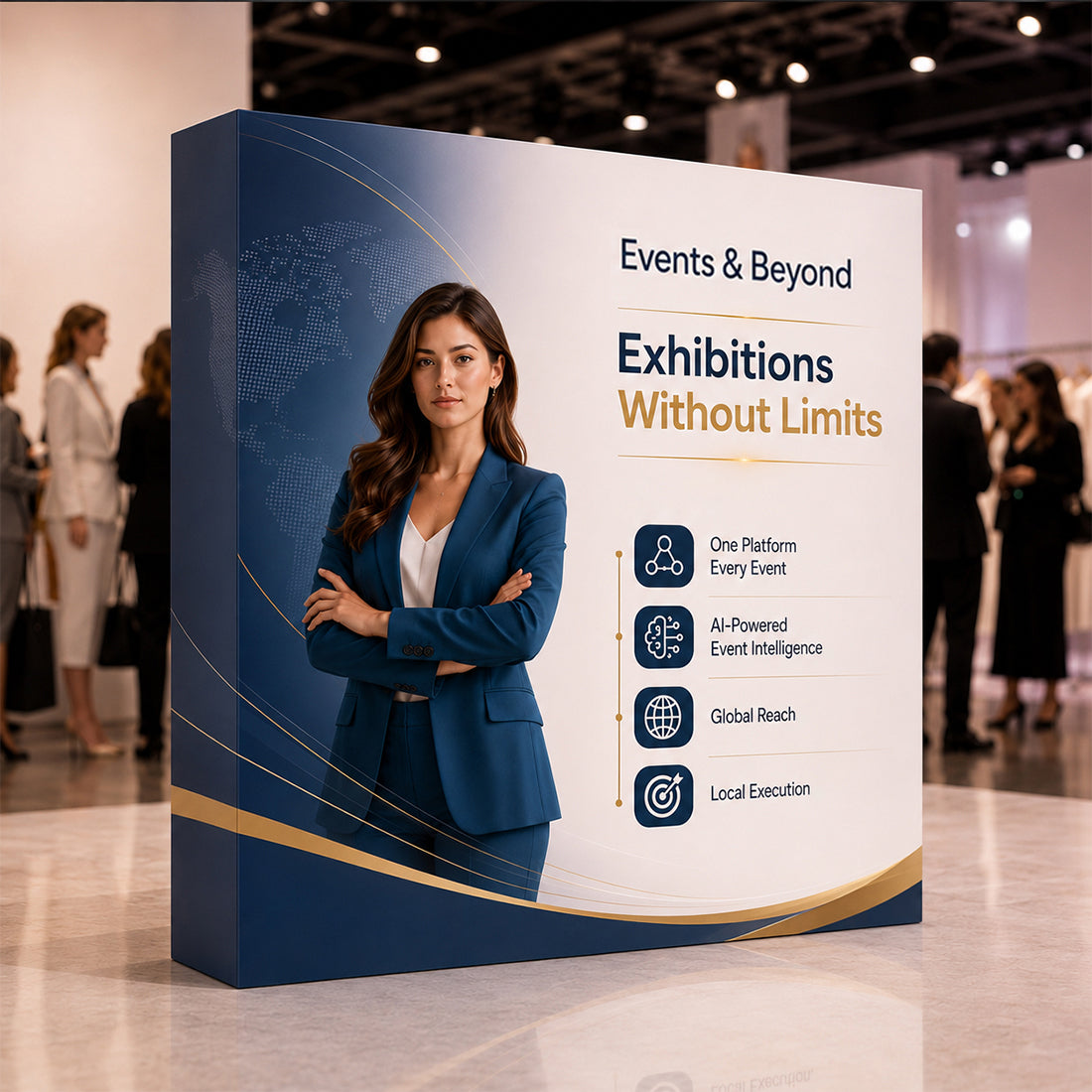 Parete multimediale in velcro dritto pop-up