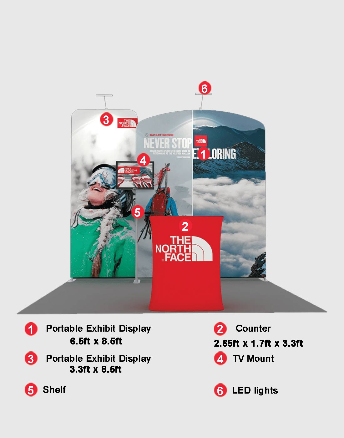 Portable Exhibit Display 10ft - Model 2 - Backdropsource