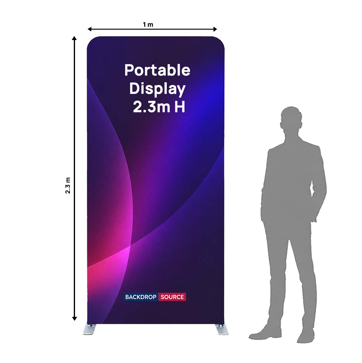 Espositore portatile in tessuto alto 2,3 m