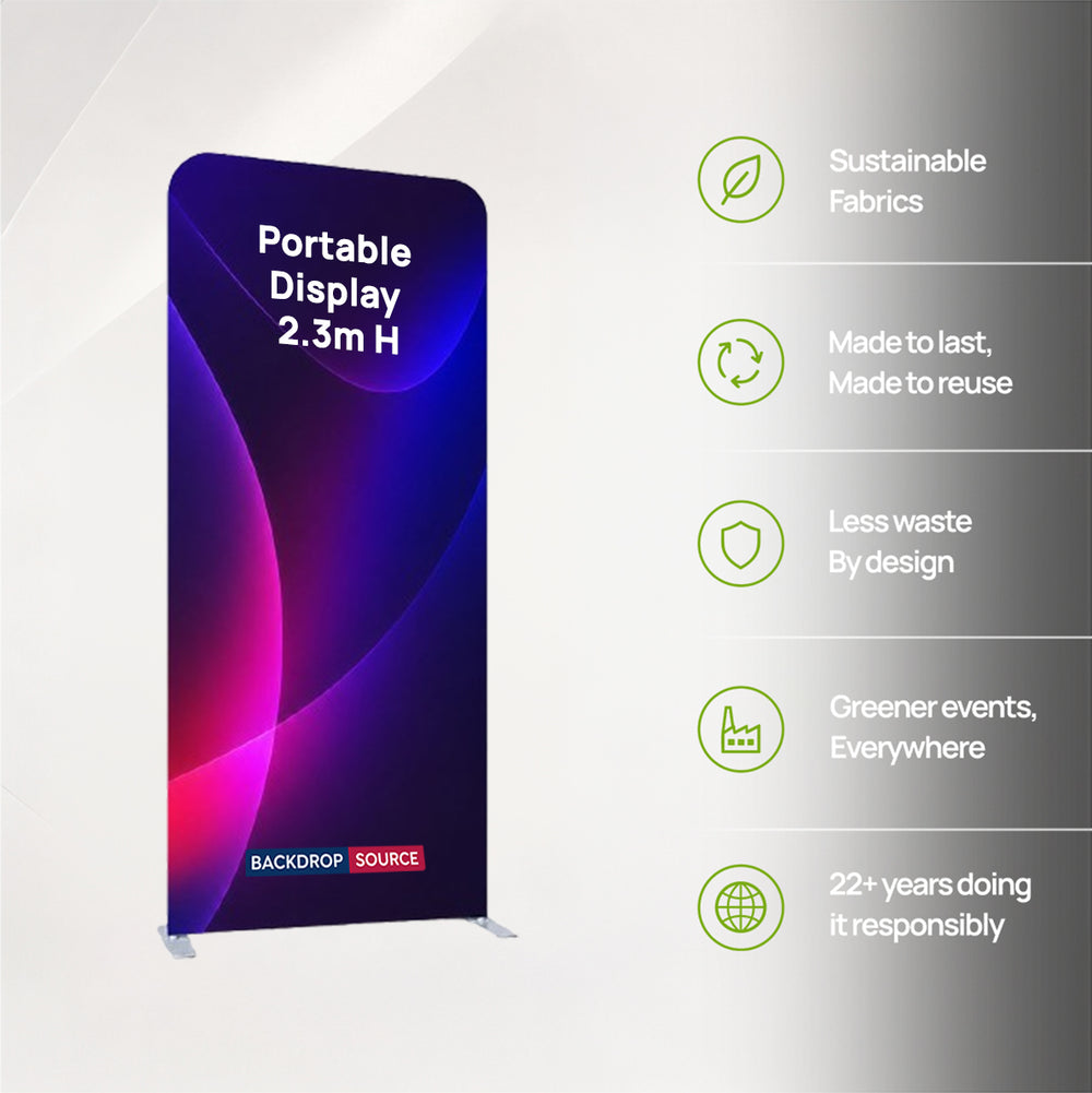 Espositore portatile in tessuto alto 2,3 m