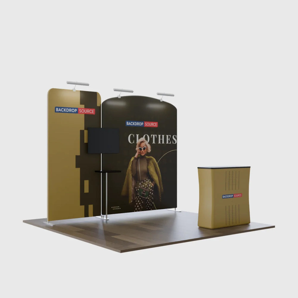Kit de exposición modular para stands de 10 pies de ancho