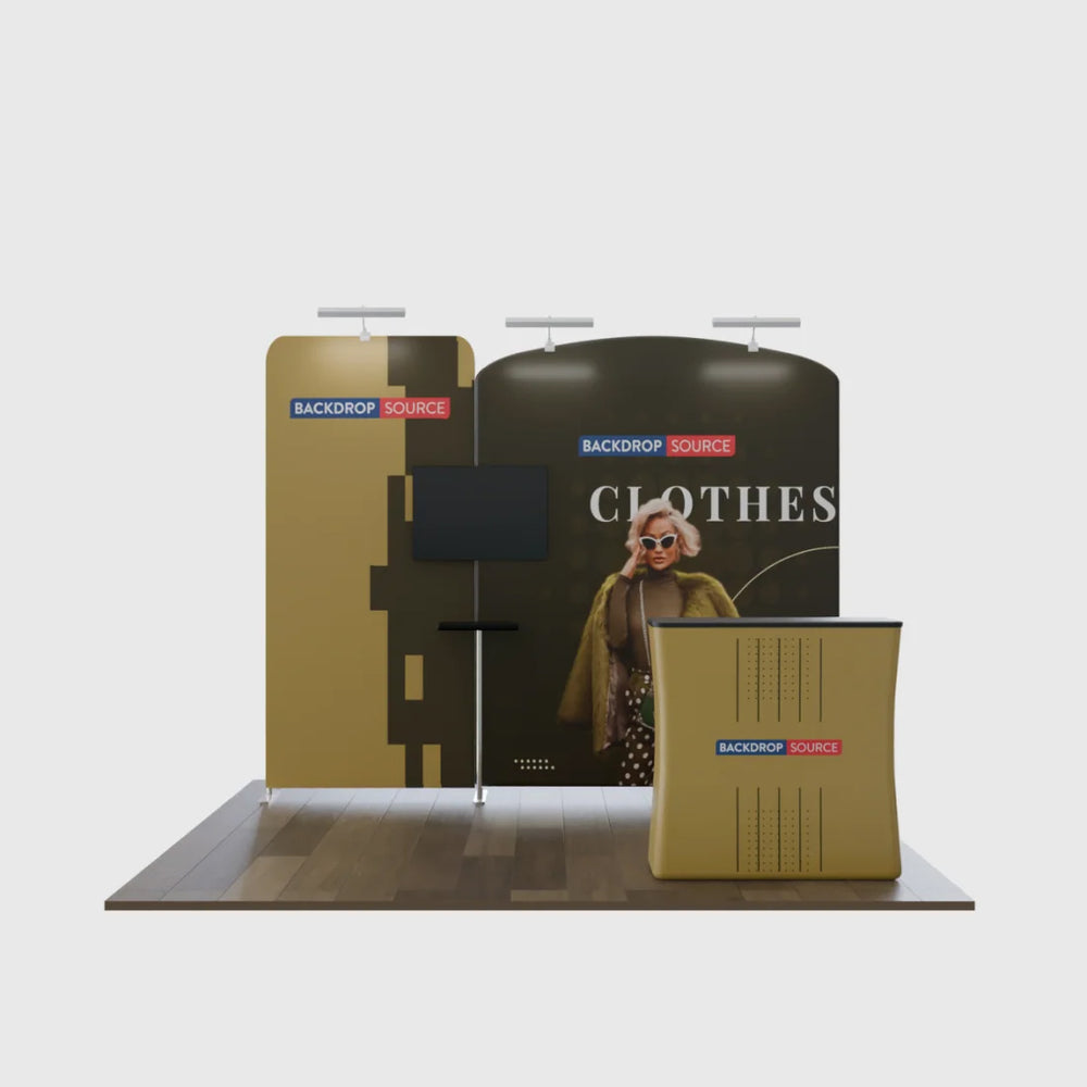 Kit de exposición modular para stands de 10 pies de ancho
