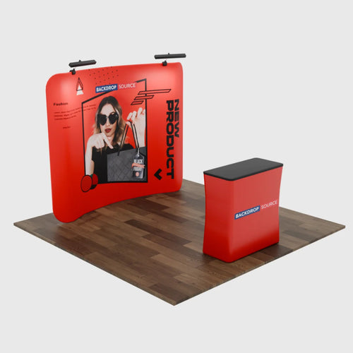 10ft x 10ft Curved Exhibit Pro 3-in-1 Display Kit with Illume Lights