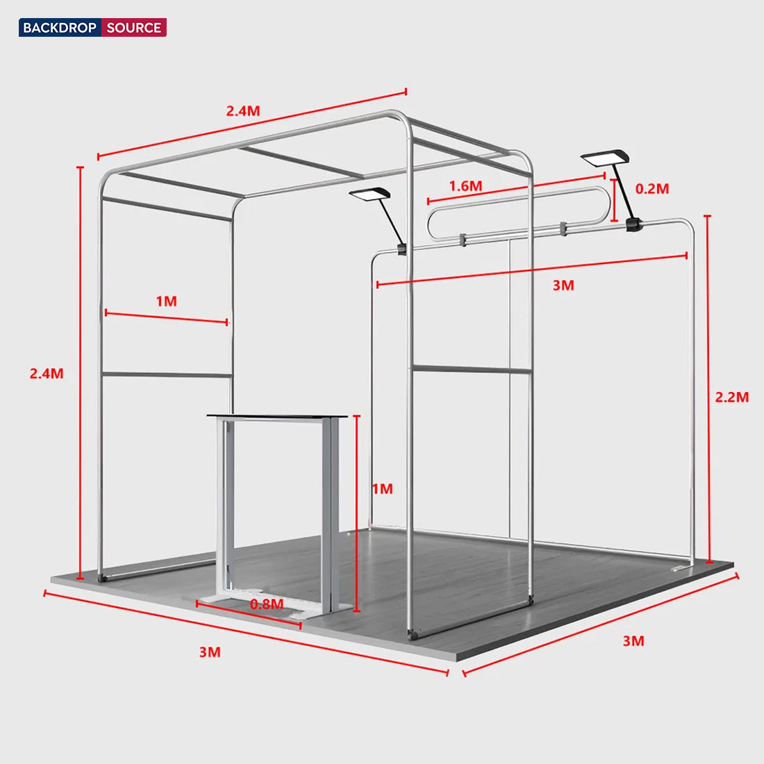 Display Espositivo Portatile 3m x 3m - Modello 29