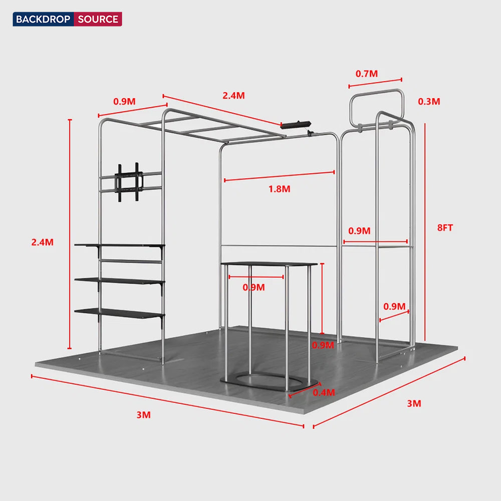 Espositore Portatile 3m x 3m - Modello 31