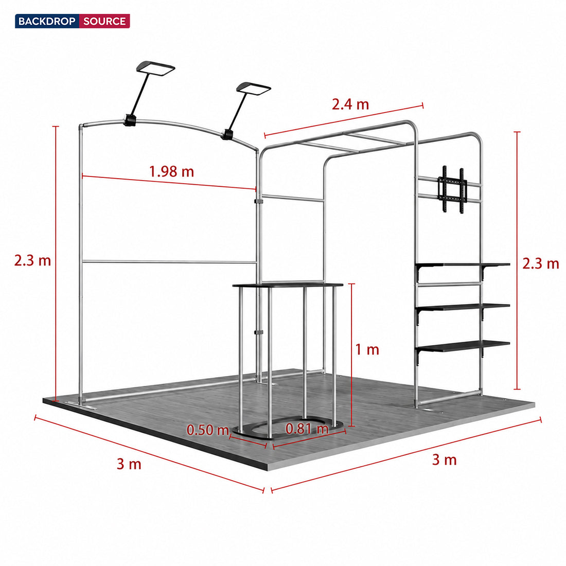 Espositore Portatile 3m x 3m - Modello 37