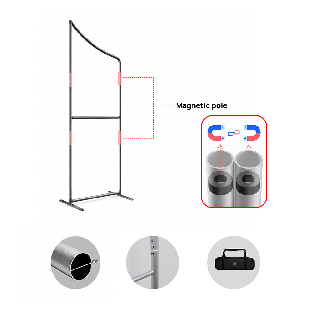 Espositore in tessuto magnetico portatile