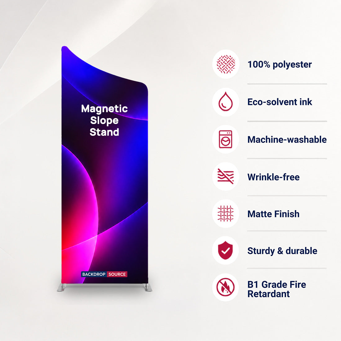 Espositore in tessuto magnetico portatile