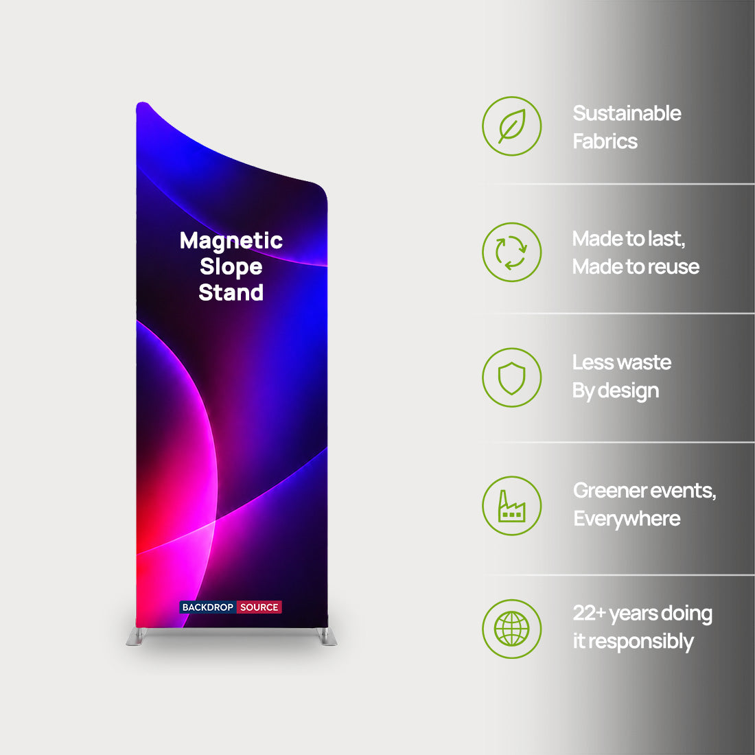 Espositore in tessuto magnetico portatile