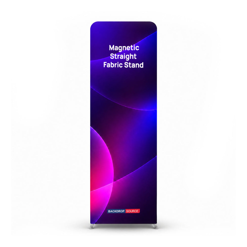 Magnetic Straight Fabric Banner Stand - included in Magnetic Fabric Banner Stand Exhibition Kit with Curved TV Stands
