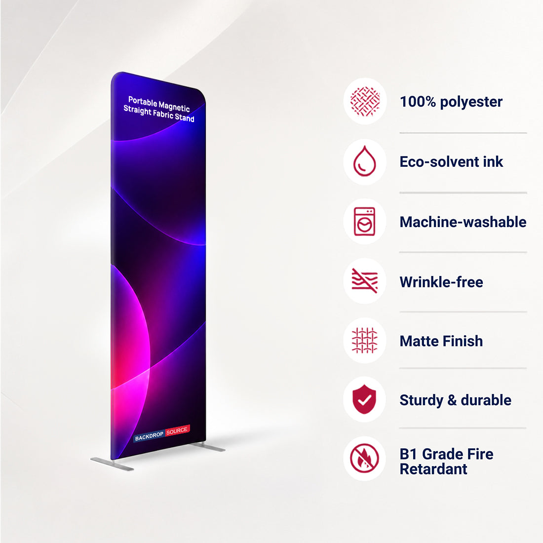 Portable Magnetic Straight Fabric Stand
