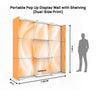 Portable Pop-Up Display Wall with Shelving (Dual-Side Print)