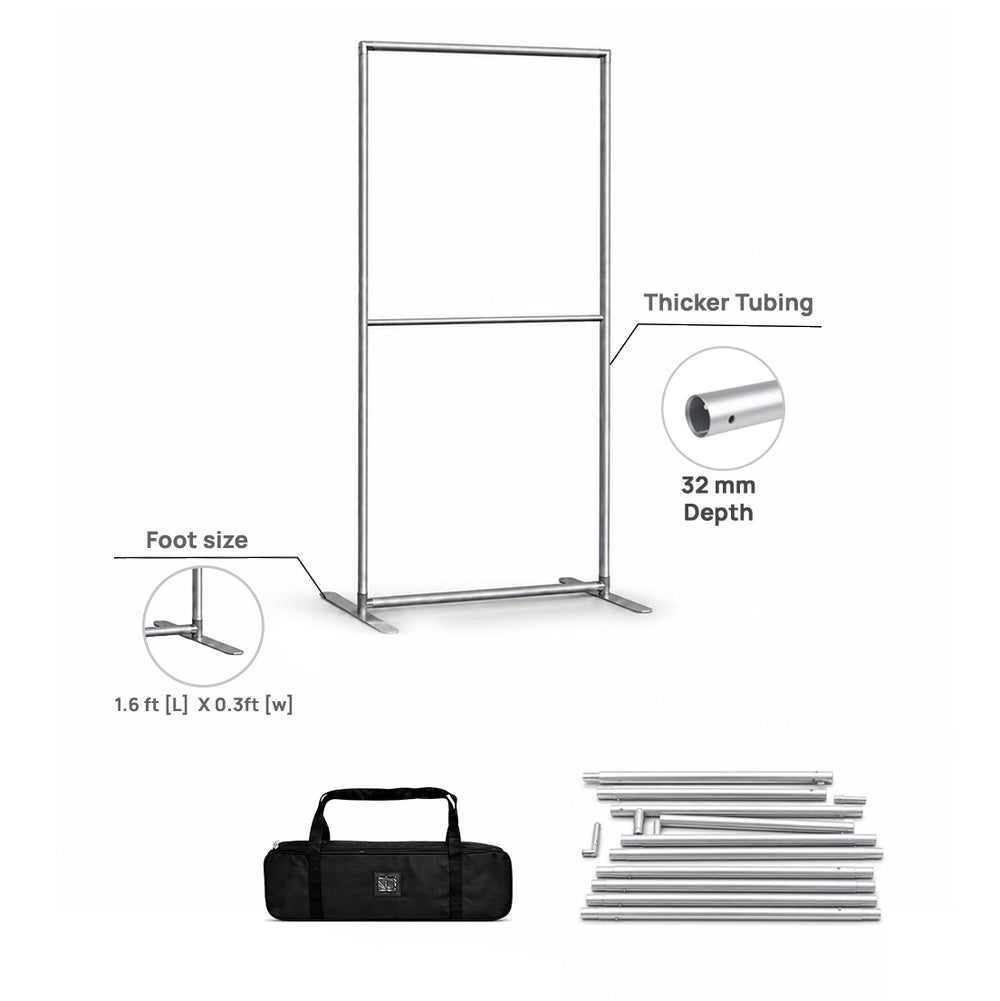 Portable Straight-Corner Fabric Exhibit Display
