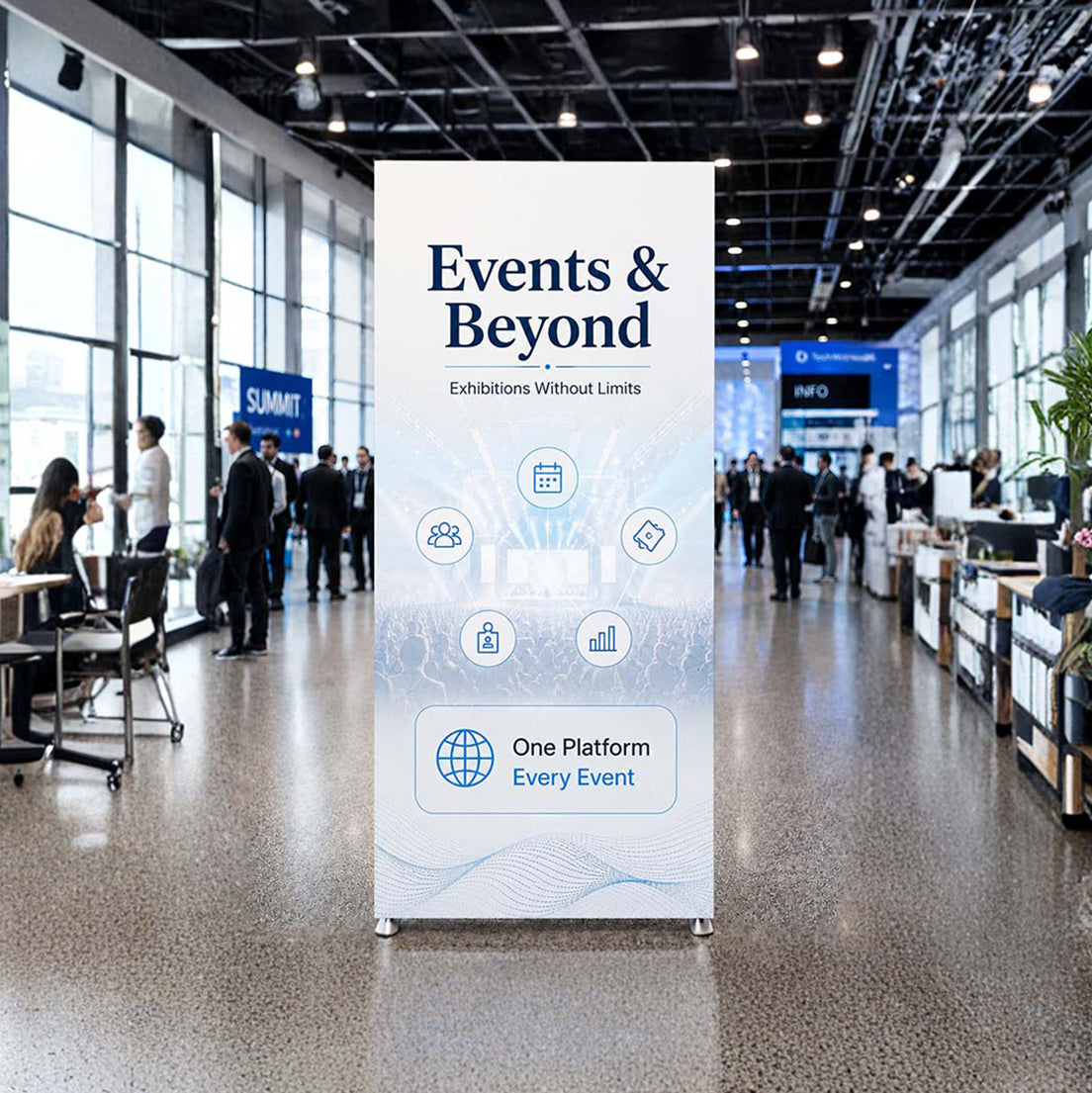 Portable Straight-Corner Fabric Exhibit Display