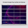 Portable Straight Pop-Up Wall with Shelves