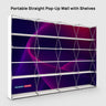 Portable Straight Pop-Up Wall with Shelves