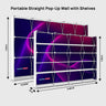 Portable Straight Pop-Up Wall with Shelves
