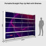Portable Straight Pop-Up Wall with Shelves