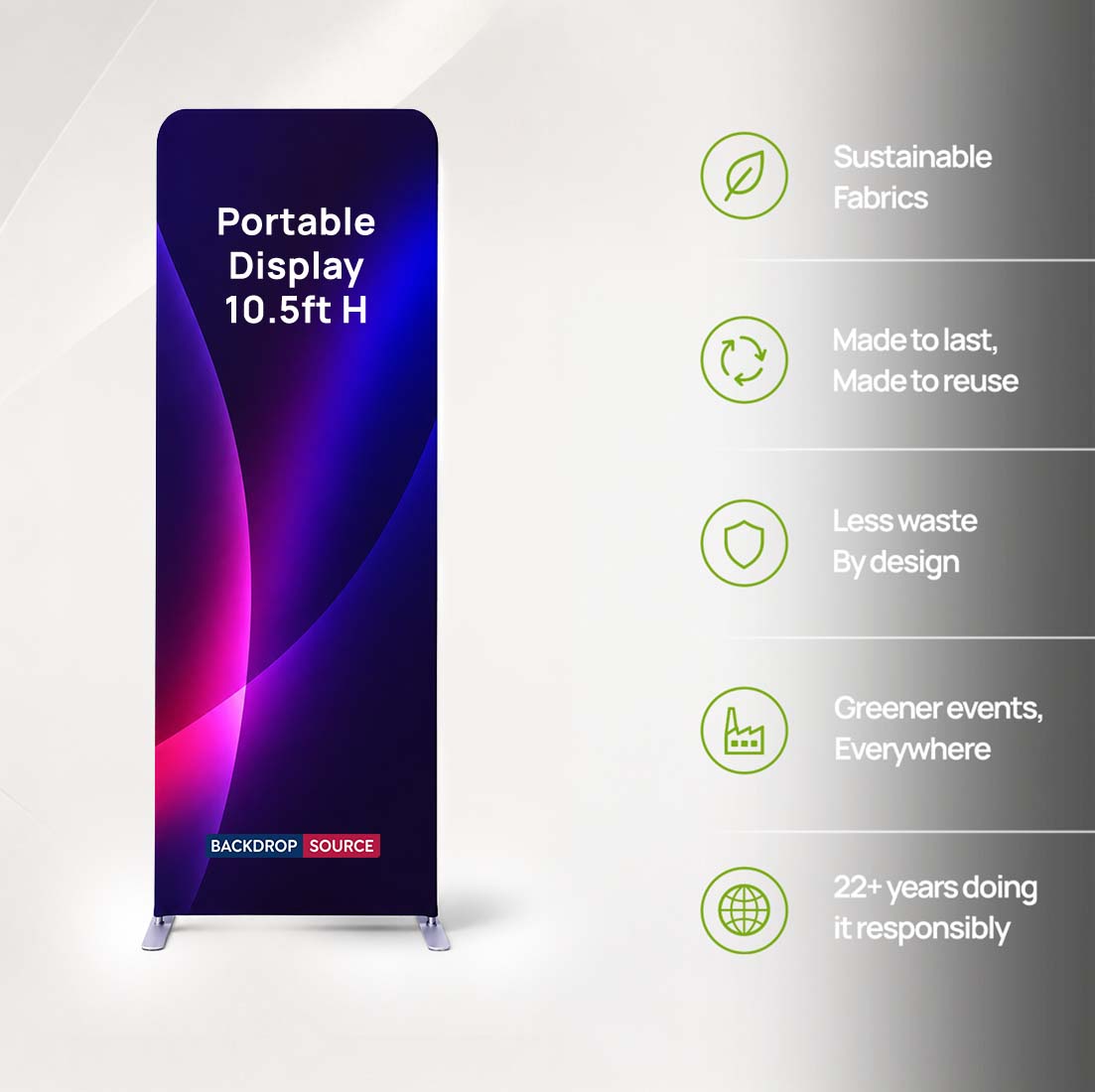 Portable 3.2m H High Fabric Exhibit Display