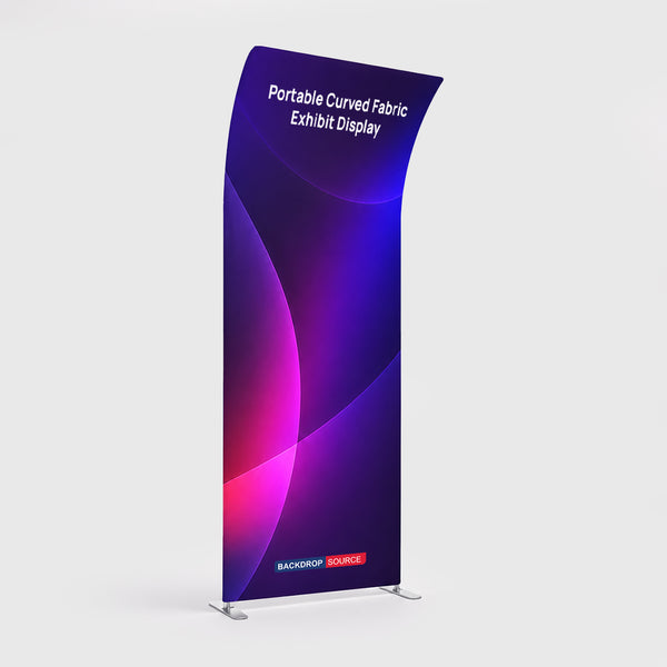 Portable Curved Fabric Exhibit Display