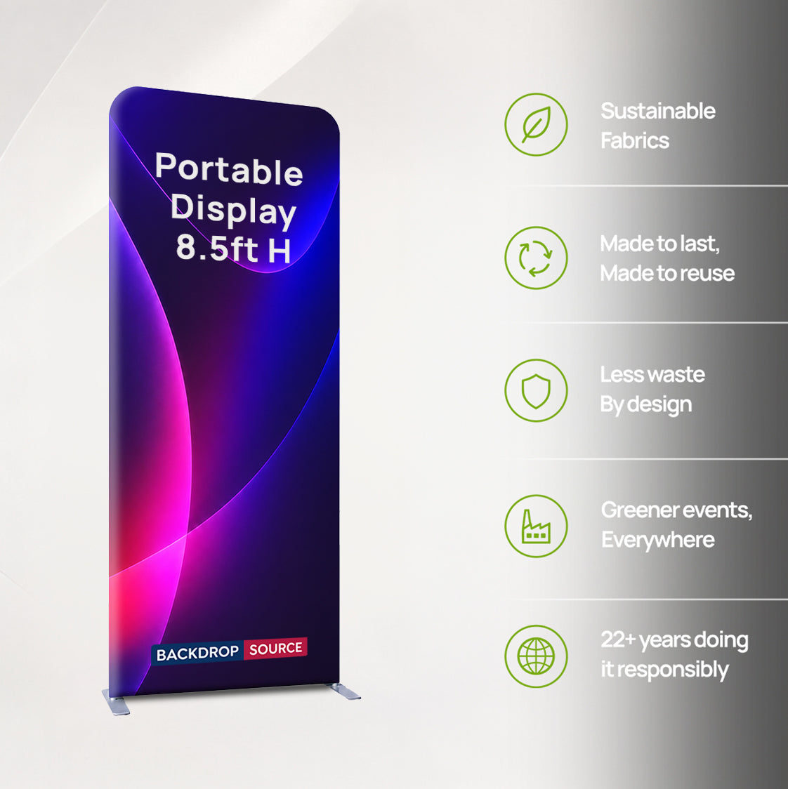 Espositore espositivo portatile - H-8,5 piedi