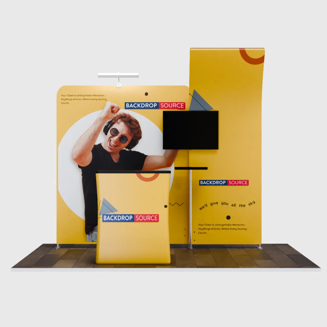 Exhibidor portátil de 10 pies - Modelo 6