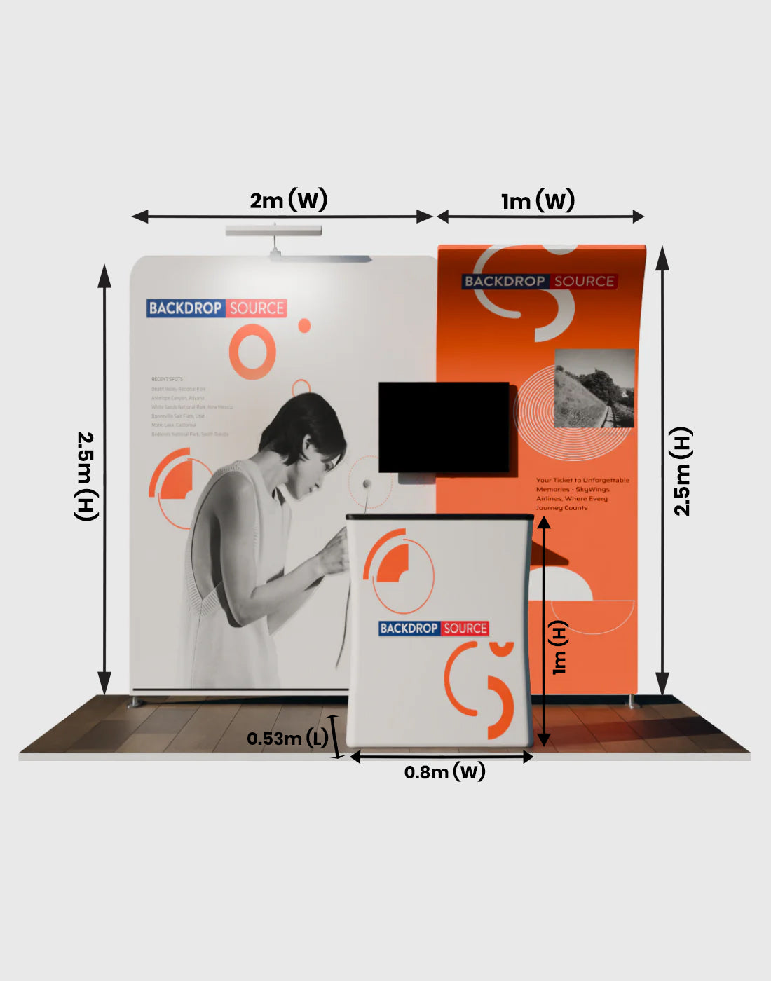 Espositore portatile 3m x 3m - Modello 14