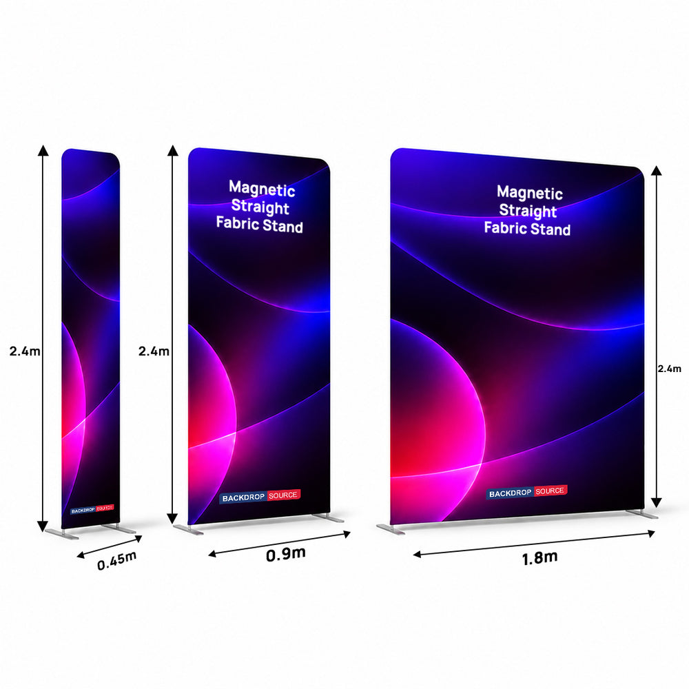 Espositore in tessuto dritto magnetico portatile