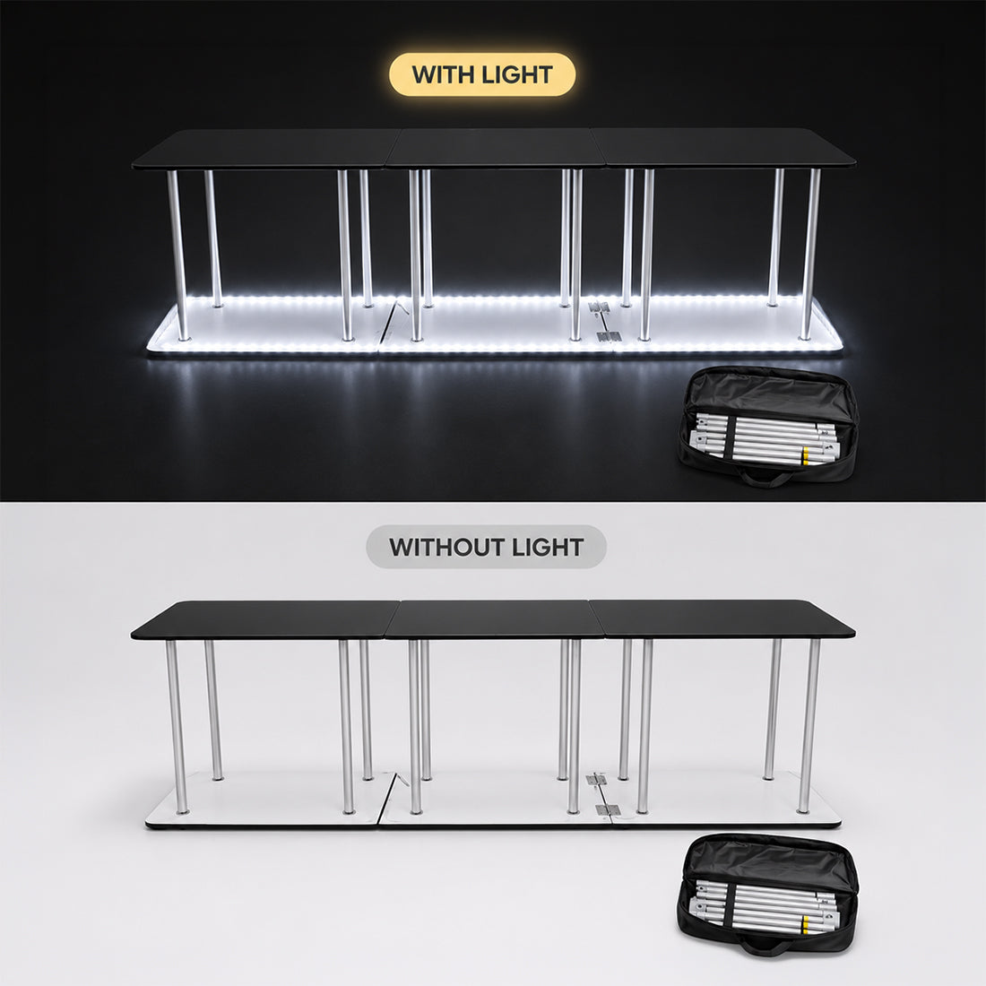 Espositore da banco in tessuto Premium - 3 m L