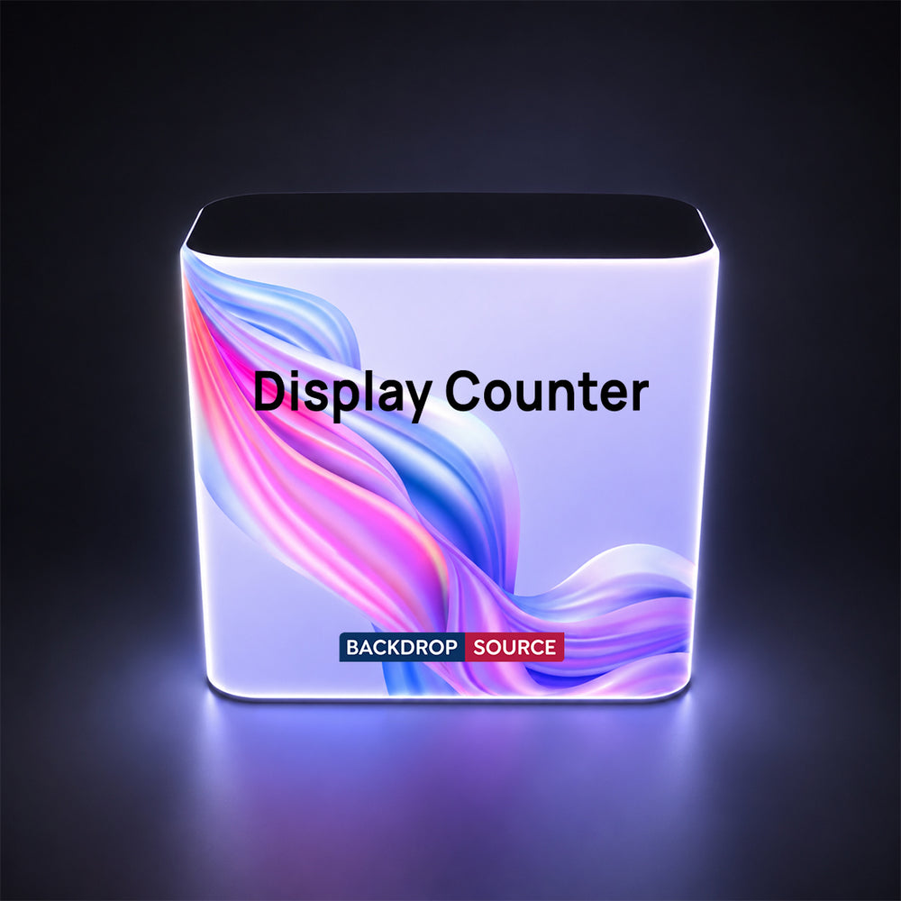 Backlit Premium Fabric Counter Display – 3ft/4ft/6ft