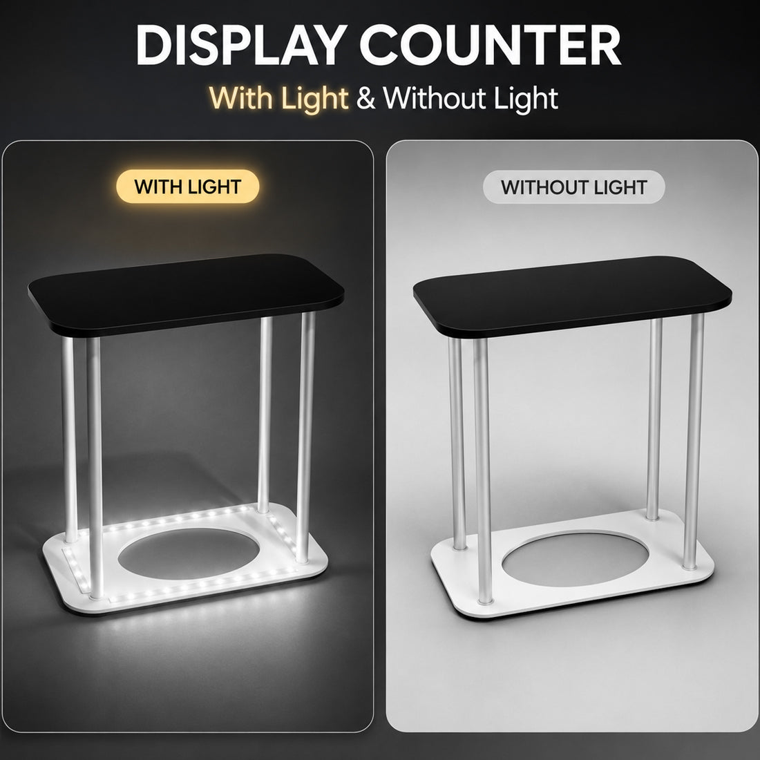 Espositore da banco LED in tessuto retroilluminato 4 piedi/6 piedi