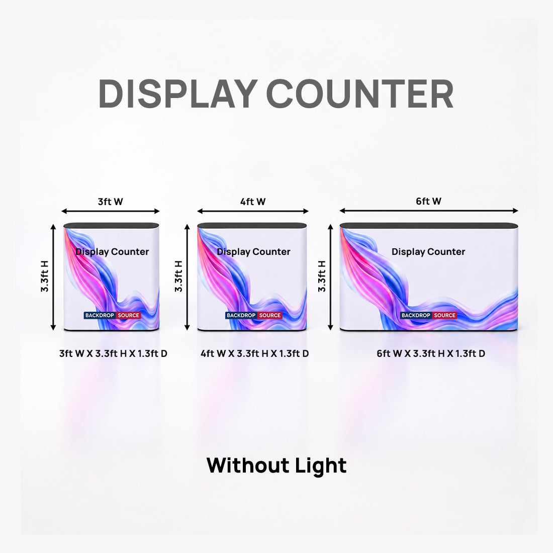 Espositore da banco LED in tessuto retroilluminato 4 piedi/6 piedi
