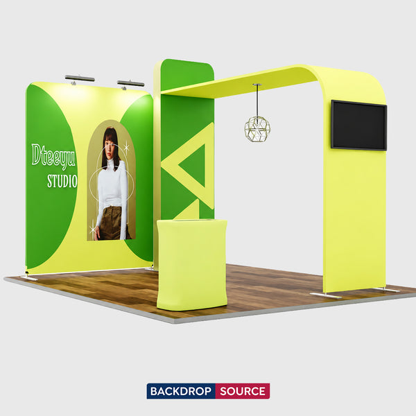 Kit espositivo per TV modulare Premium L Arch per stand larghi 10 piedi